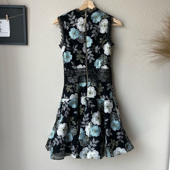 Bronx and Banco Black Floral Mini Dress - Picture 7 of 11